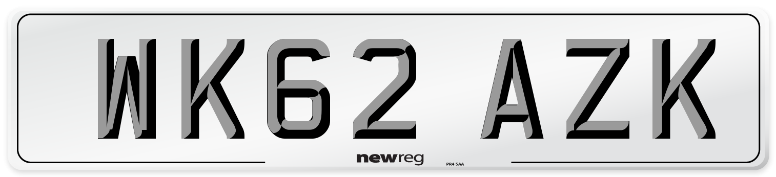 WK62 AZK Number Plate from New Reg